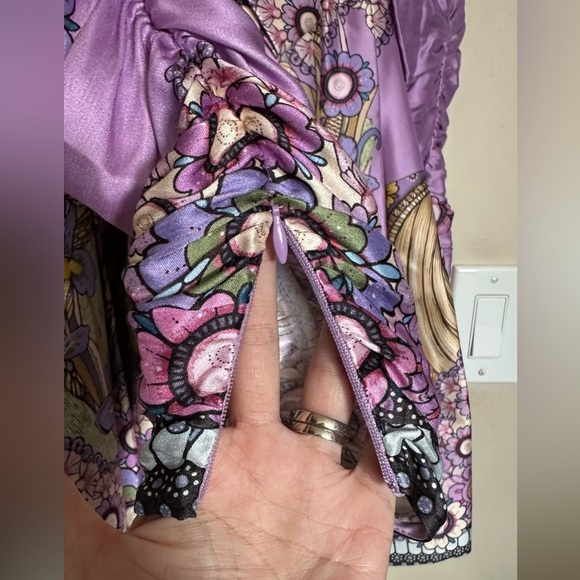 NWT Zimmermann Cosmic Twist Front Mini Dress Silk Purple Flare 0P (US2P) - Picture 12 of 16